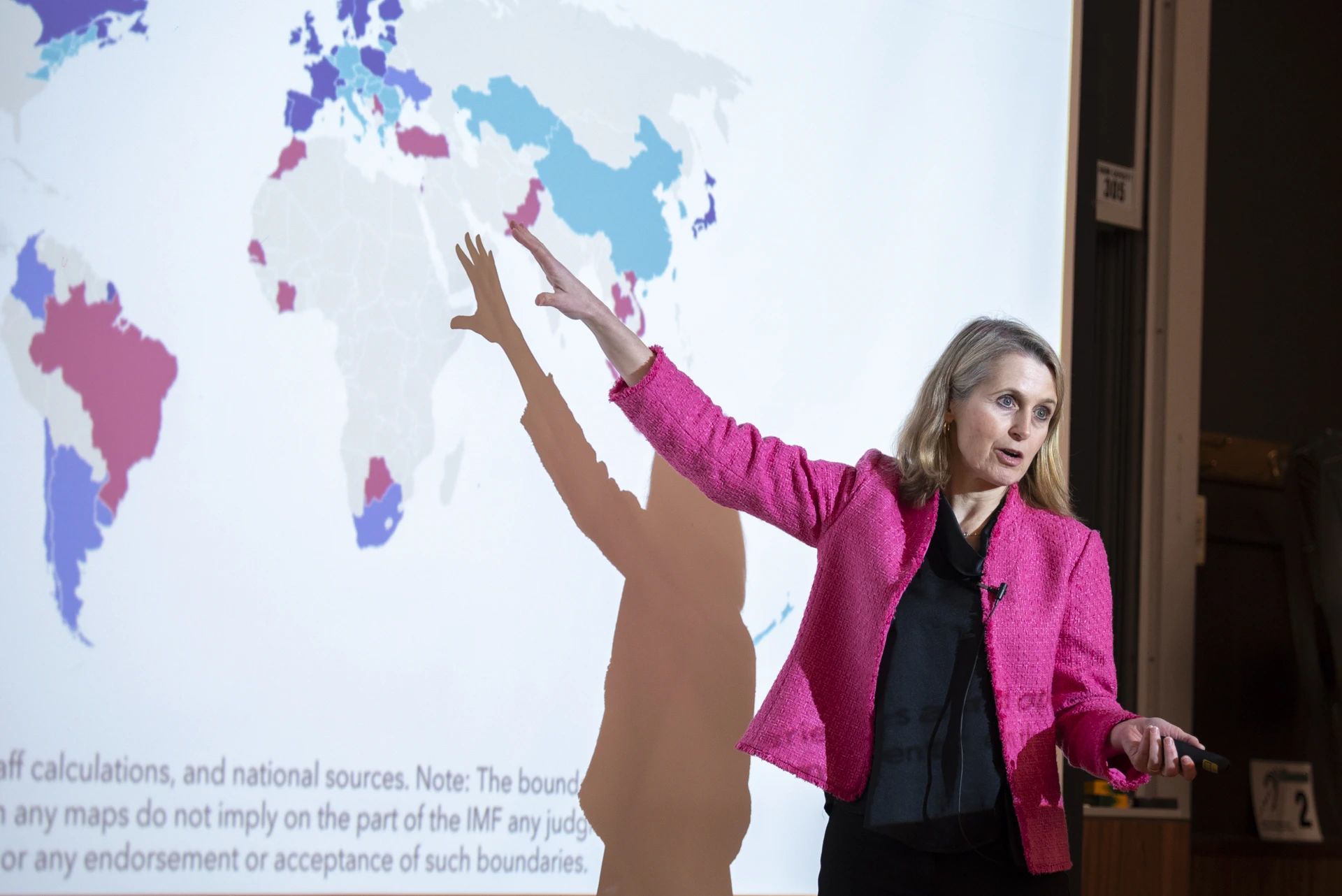 Catherine Wolfram points to a map of countries with a carbon tax.
